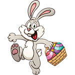 Easter Bunny hopping along